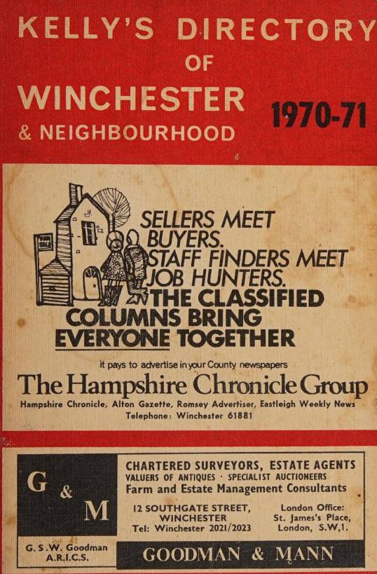 Kelly's Directory Of Winchester 1970-1971 (image for) Kelly's Directory Of Winchester 1970-1971